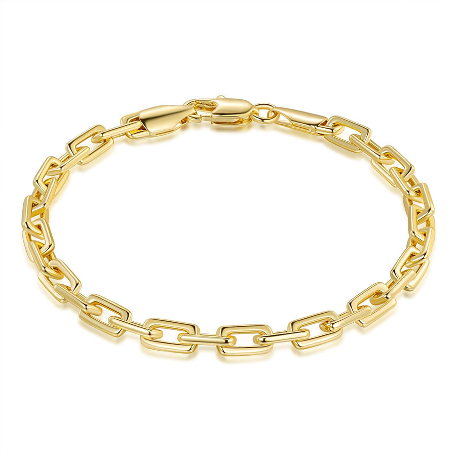 Bracelets 14K Gold Bracelets for Women Unisex Paperclip Gold Chain Bracelet Gold Bracelet Stack Mens Bracelet Available 6.5in - 9in Layering Gifts for Women & Men (9)