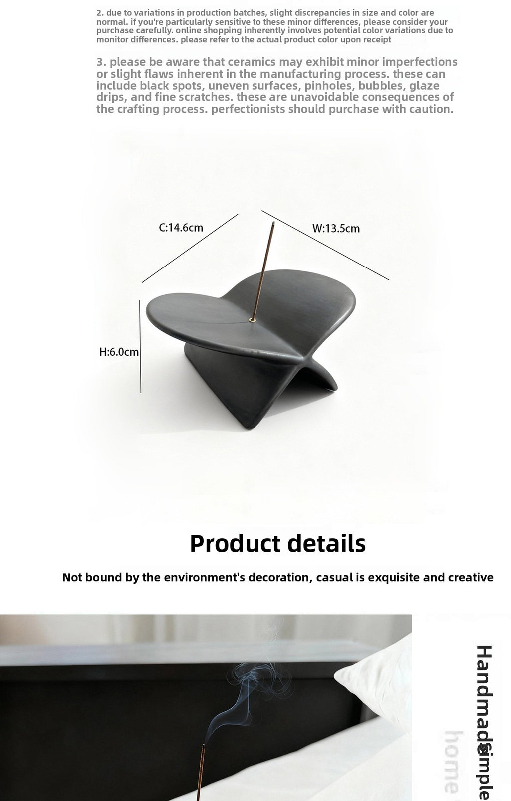 Airplane ceramic incense holder product details