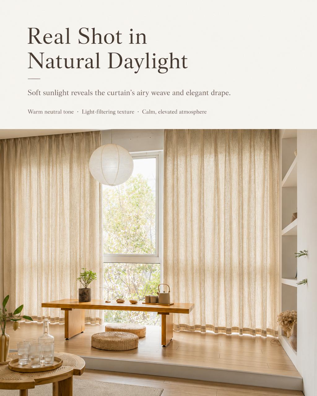 Pure Linen Curtain Panel