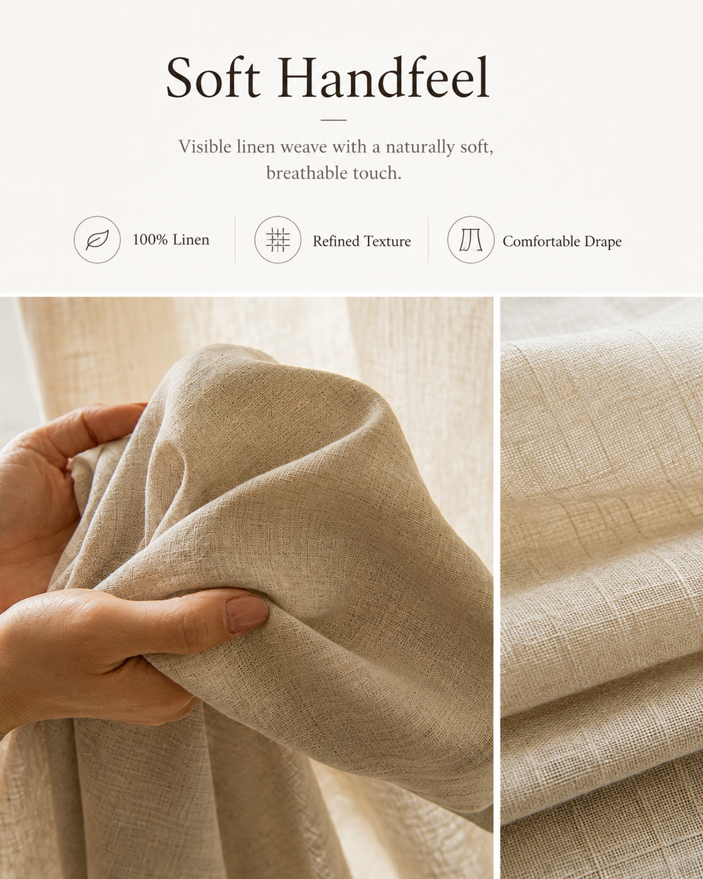 Pure Linen Curtain Panel